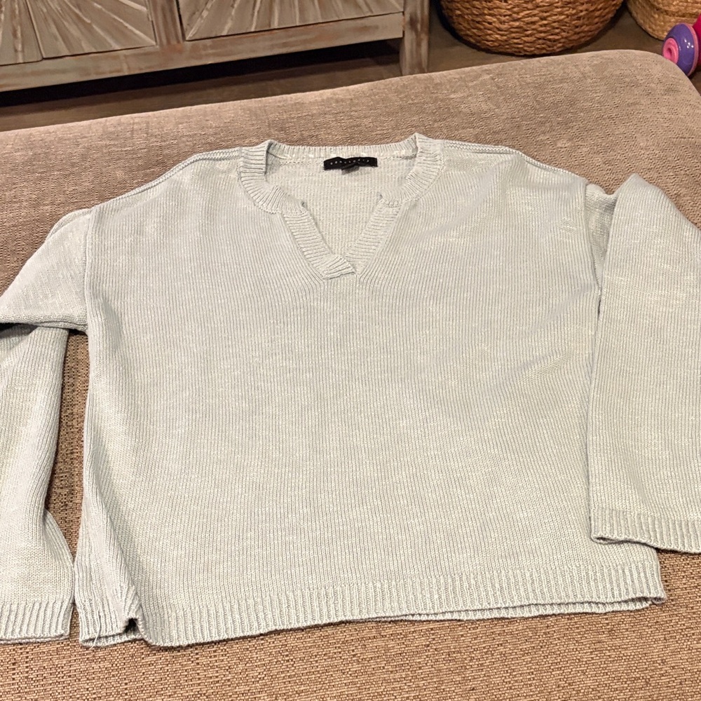 Sanctuary Mint Green Knit V Neck Sweater L
